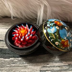 Handmade Thai Carved Soap in Lacquer Box
